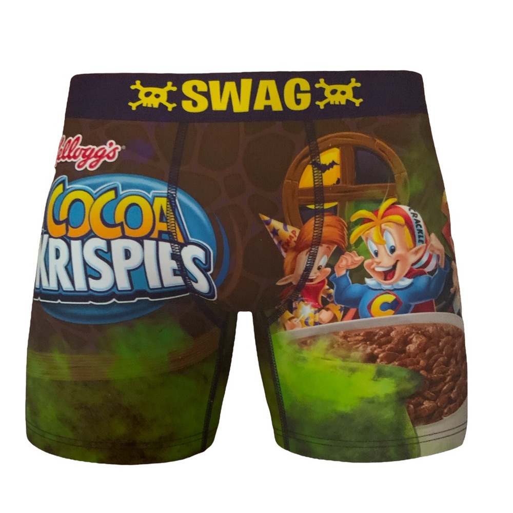 CRAZY BOXERS KELLOGG'S COCOA RICE KRISPIES BOXER BRIEFS IN CEREAL BOX